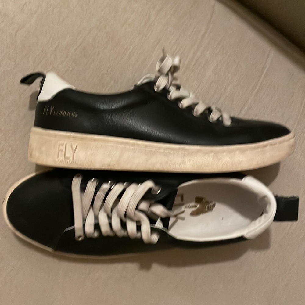 Fly London Black Leather Sneakers